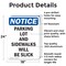 Signmission Parking Lot And Sidewalks Will Be Slick OSHA Notice Sign, Aluminum, 18in W x 24in L, 2PK OS-2PACK-NS-A-1824-V-17126 - alternate 5